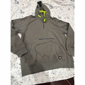 Timberland PRO Men's Gray Quarter-Zip Hoodie Size L Workwear Casual